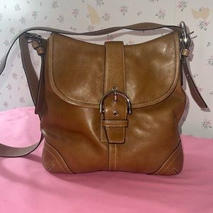Clack leather camel handbag
